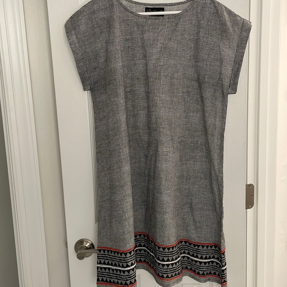 Aztec print short sleeve dress